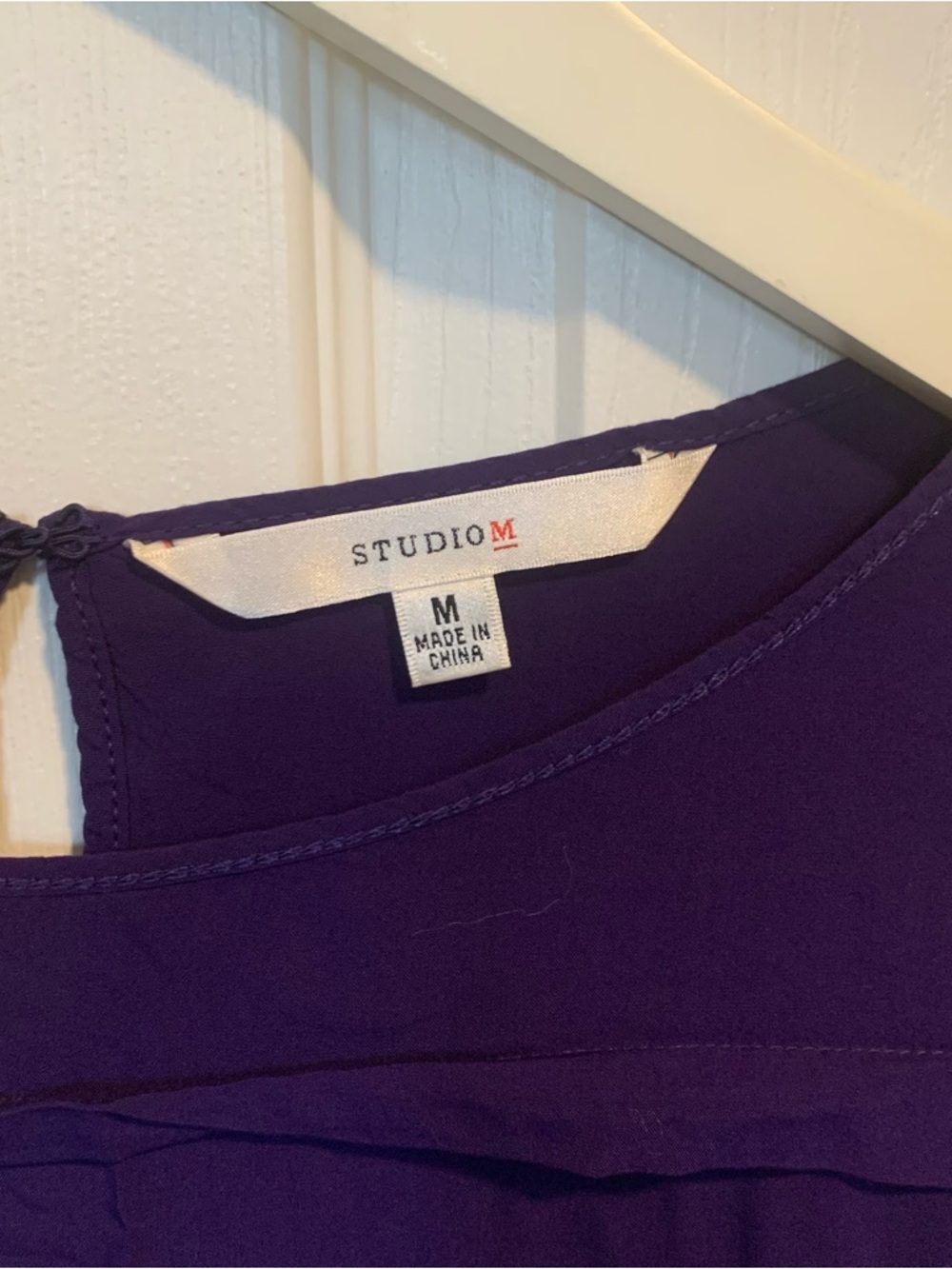 Studio M Purple Long Sleeve Ruffle Front Blouse - Picture 4 of 5